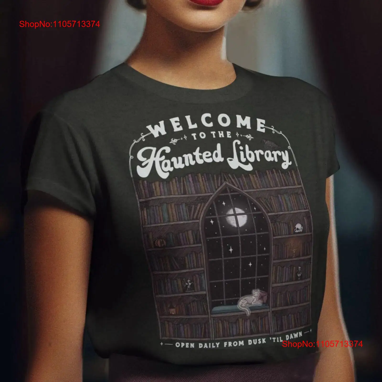 Vintage Fashion Library - Welcome to the Haunted Library Bookish