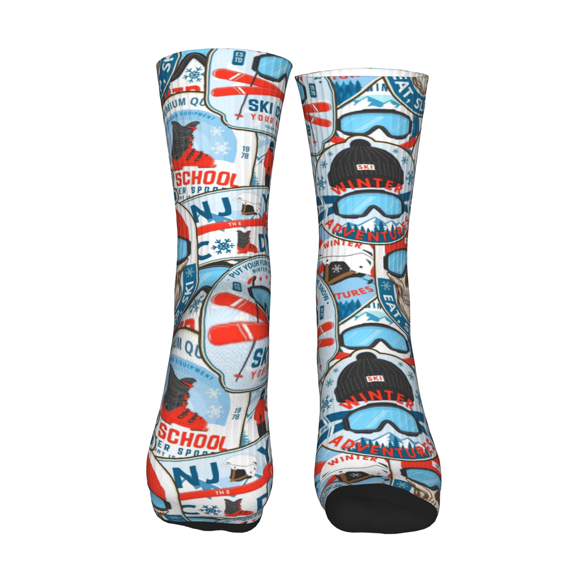 Vintage Red Blue Ski Club Seam - đánh giá và giá Vintage Fashion For Men