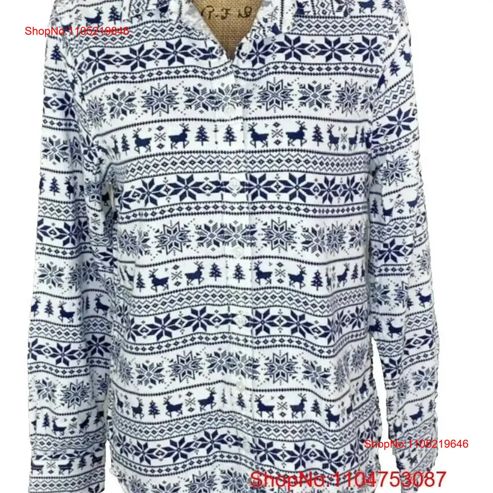 Lands End Fair Isle Flannel Bu - đánh giá và giá Vintage Fashion Faire