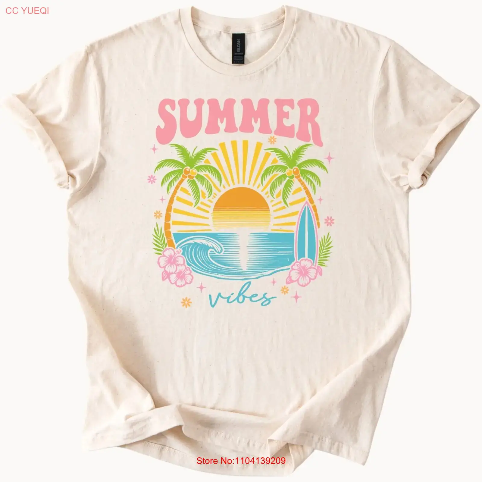 Summer Vibes T Shirt Beach Sun - đánh giá và giá Vintage Vibes Fashion