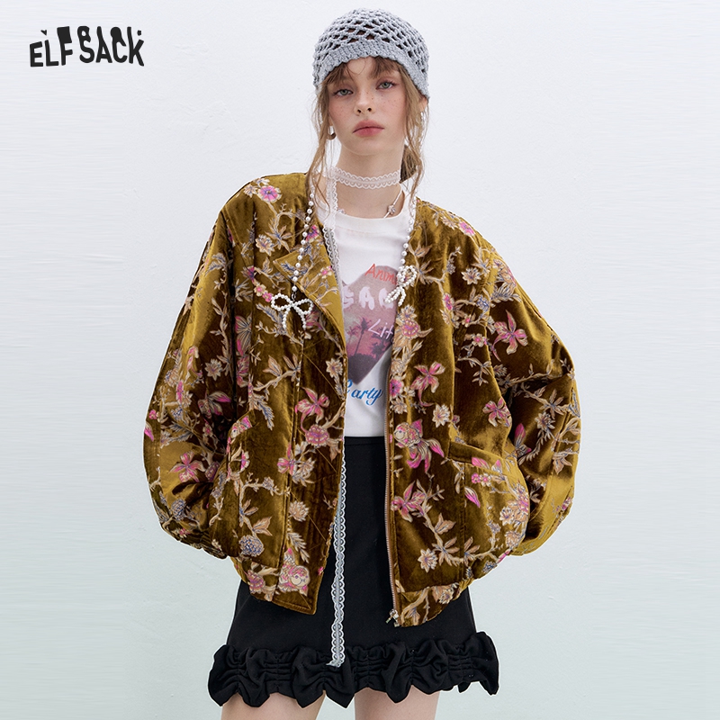 ELFSACK Gold Velvet Jacket Wom - đánh giá và giá Velvet Blazer Vintage