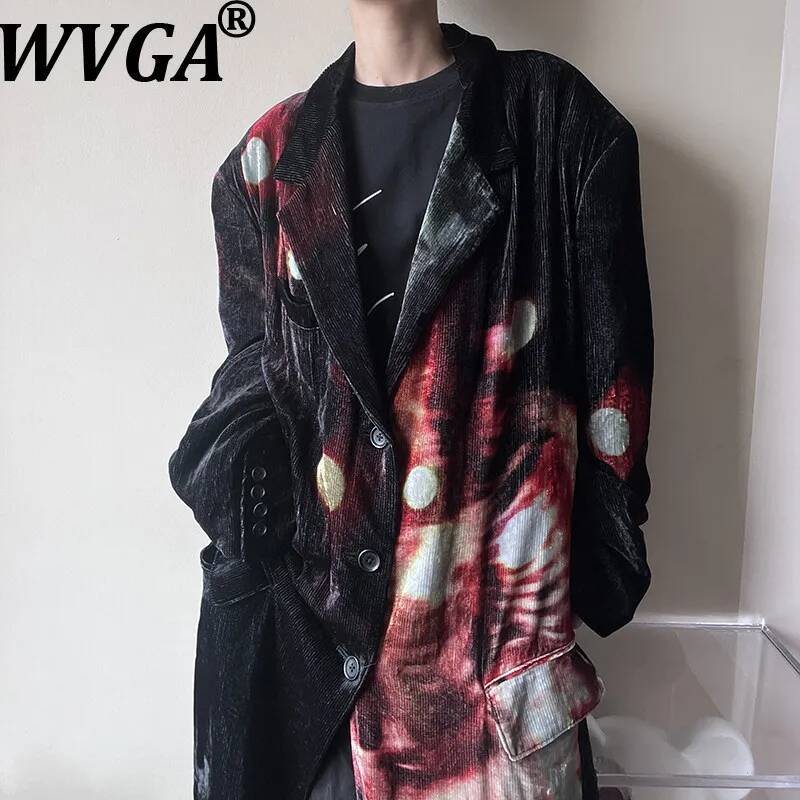 WVGA Spring Autumn New Men Dar - đánh giá và giá Velvet Blazer Vintage