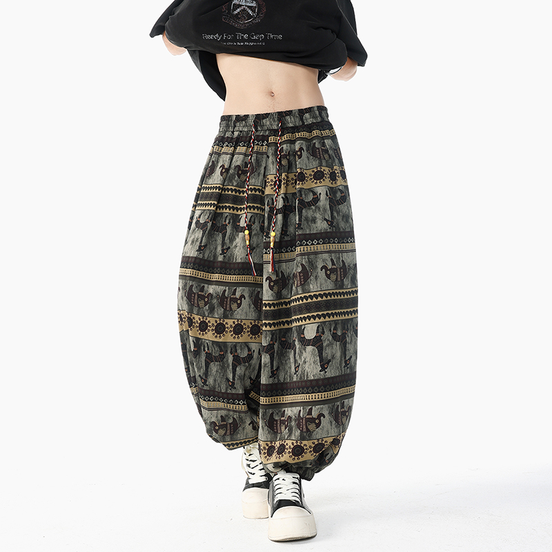 Holiday Style Printed High Wai - đánh giá và giá Retro Track Pant