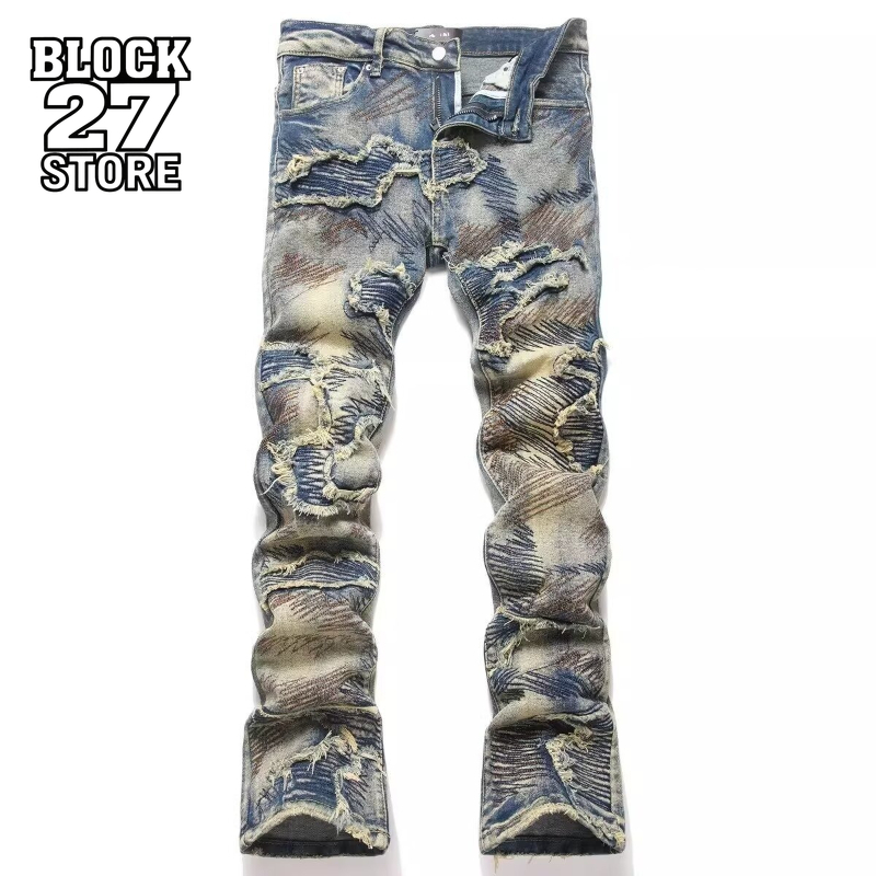 New Hip Hop Vintage Distressed - đánh giá và giá Retro Track Pant