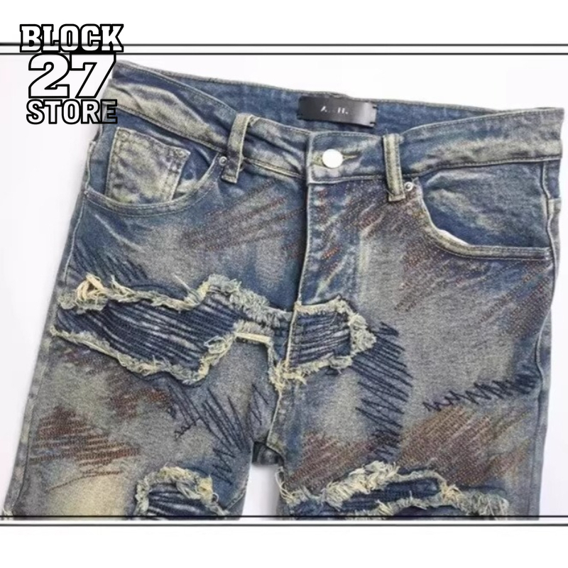 New Hip Hop Vintage Distressed - đánh giá và giá Retro Track Pant