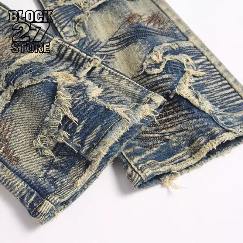 New Hip Hop Vintage Distressed - đánh giá và giá Retro Track Pant