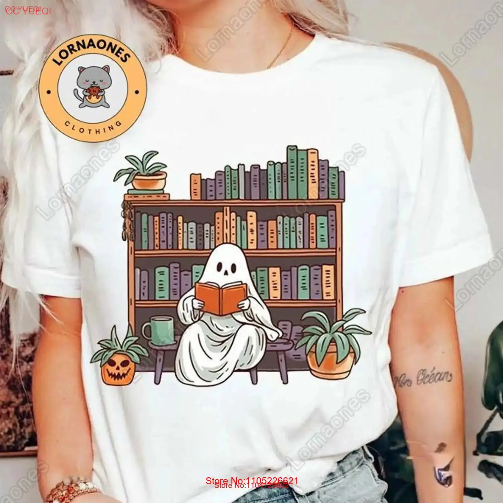 Halloween GhosT T Shirt Readin - đánh giá và giá Vintage Fashion Library