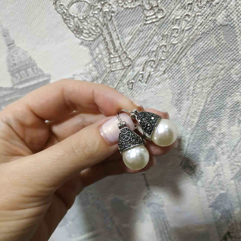 Khuyên Tai Nữ Tròn Inmitation  - đánh giá và giá Vintage Fashion Faire