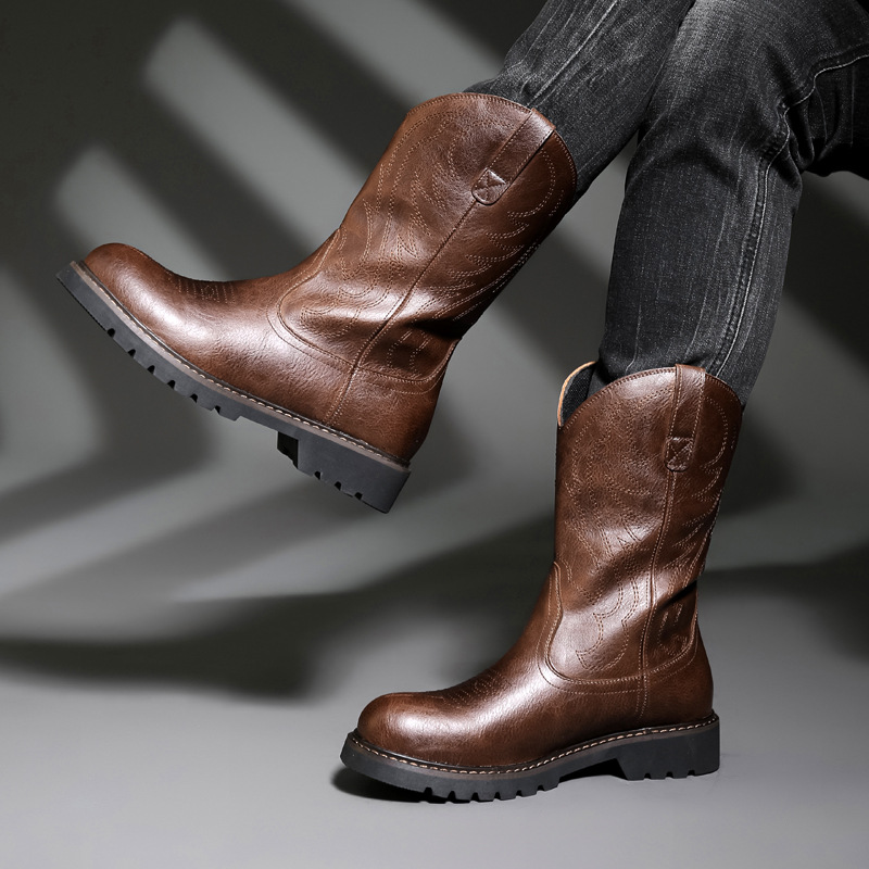 Fashion Mens Cowboy Boots New  - đánh giá và giá Vintage Fashion For Men