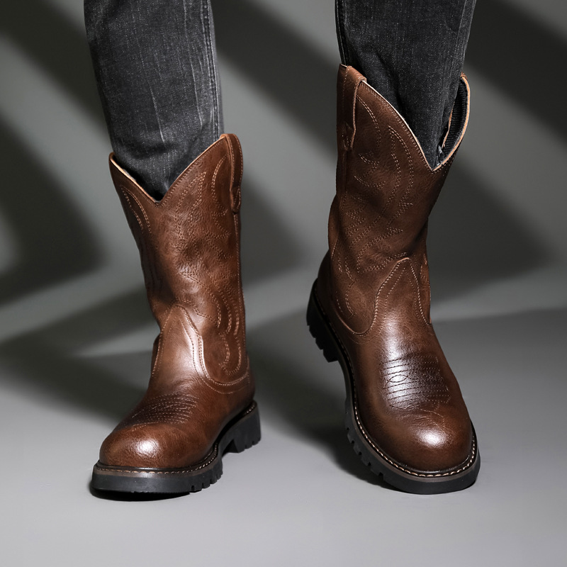 Fashion Mens Cowboy Boots New  - đánh giá và giá Vintage Fashion For Men