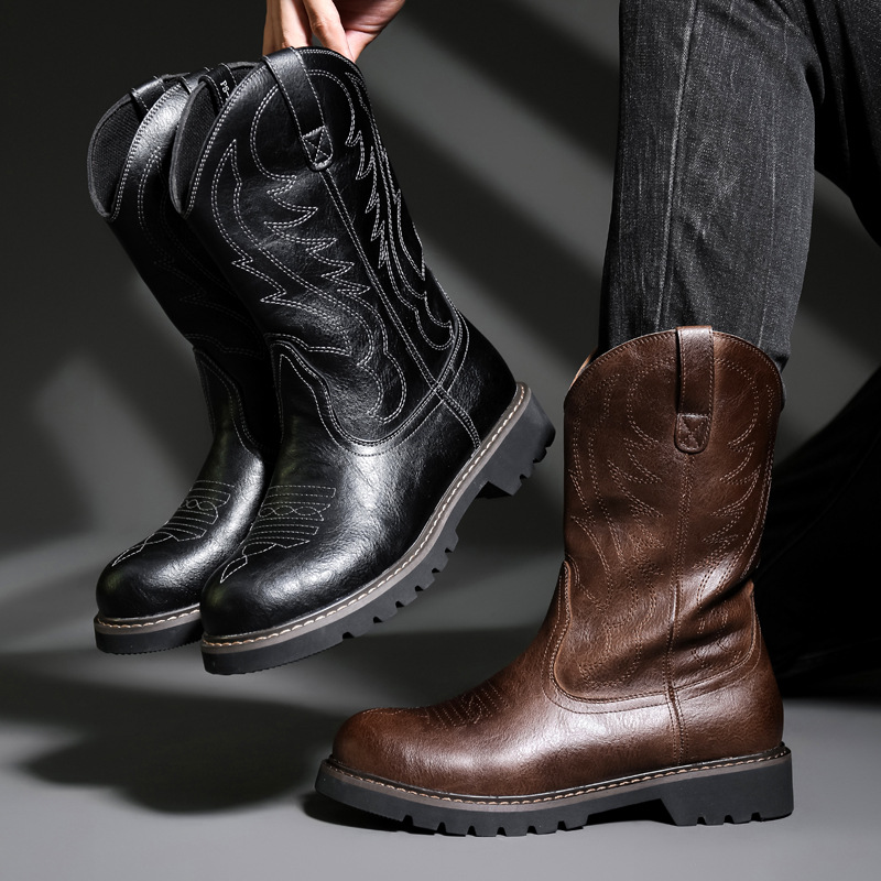 Fashion Mens Cowboy Boots New  - đánh giá và giá Vintage Fashion For Men
