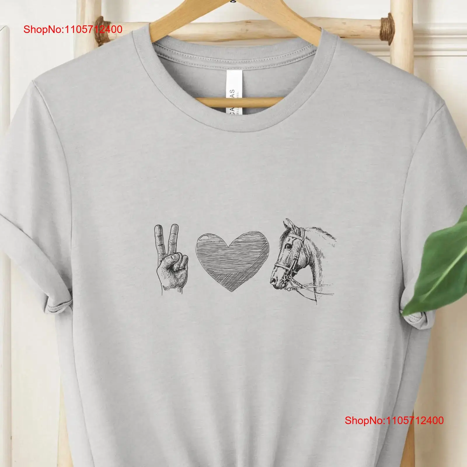 HORSE LOVER SHIRT Peace Love T - đánh giá và giá Vintage Fashion Faire