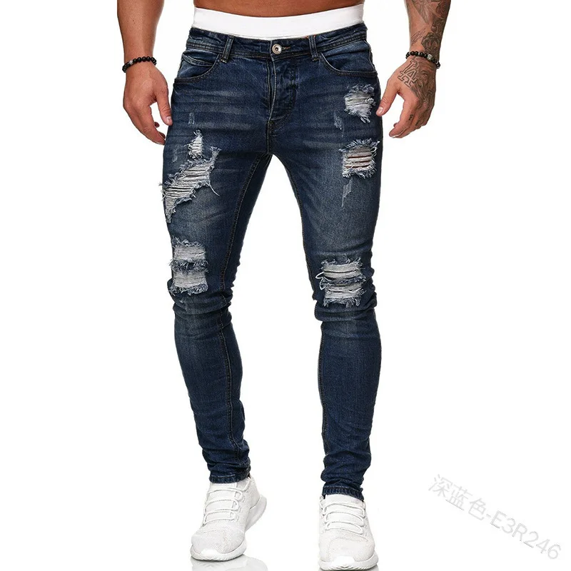 Ripped Men Jeans Denim Pant Mi - đánh giá và giá Retro Track Pant