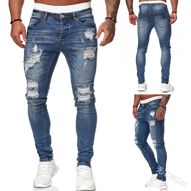Ripped Men Jeans Denim Pant Mi - đánh giá và giá Retro Track Pant