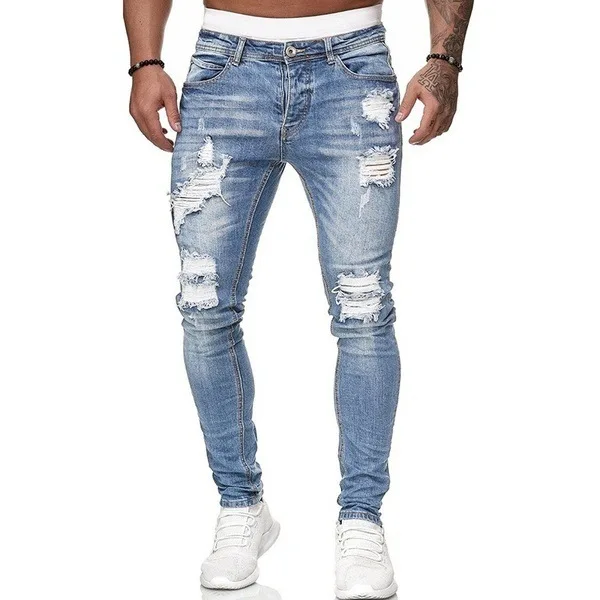 Ripped Men Jeans Denim Pant Mi - đánh giá và giá Retro Track Pant