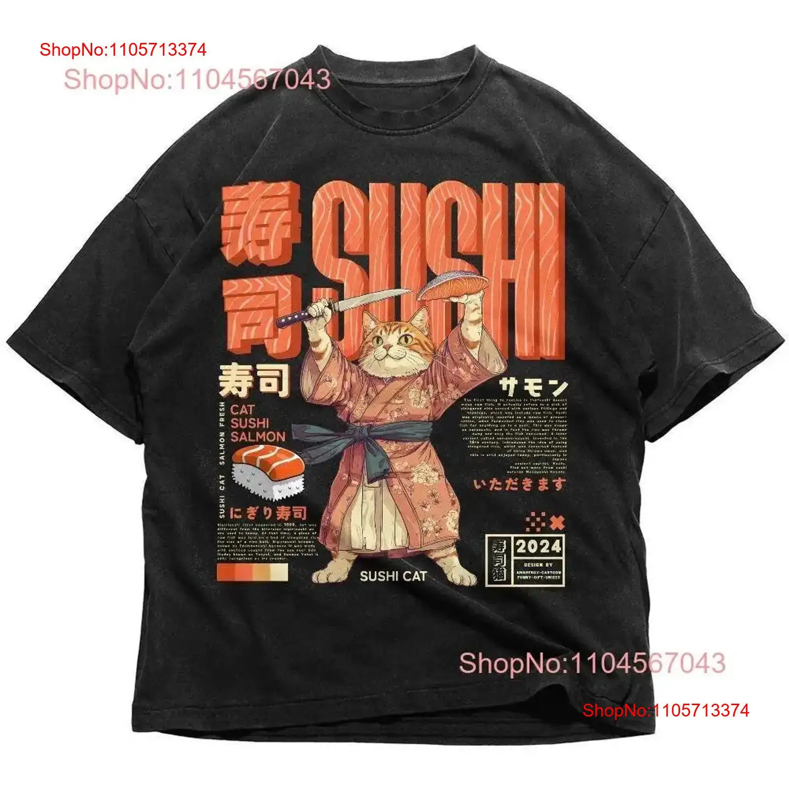 Sushi Cat Japanese T Shirt Ret - đánh giá và giá Vintage Fashion Tokyo