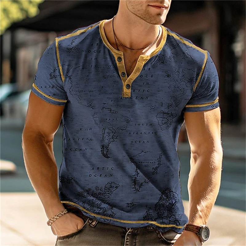 Men's Henry Shirts Funny 3D Pr - đánh giá và giá Vintage Fashion For Men