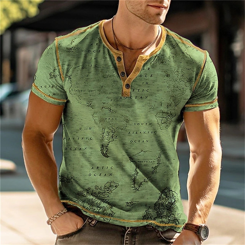 Men's Henry Shirts Funny 3D Pr - đánh giá và giá Vintage Fashion For Men